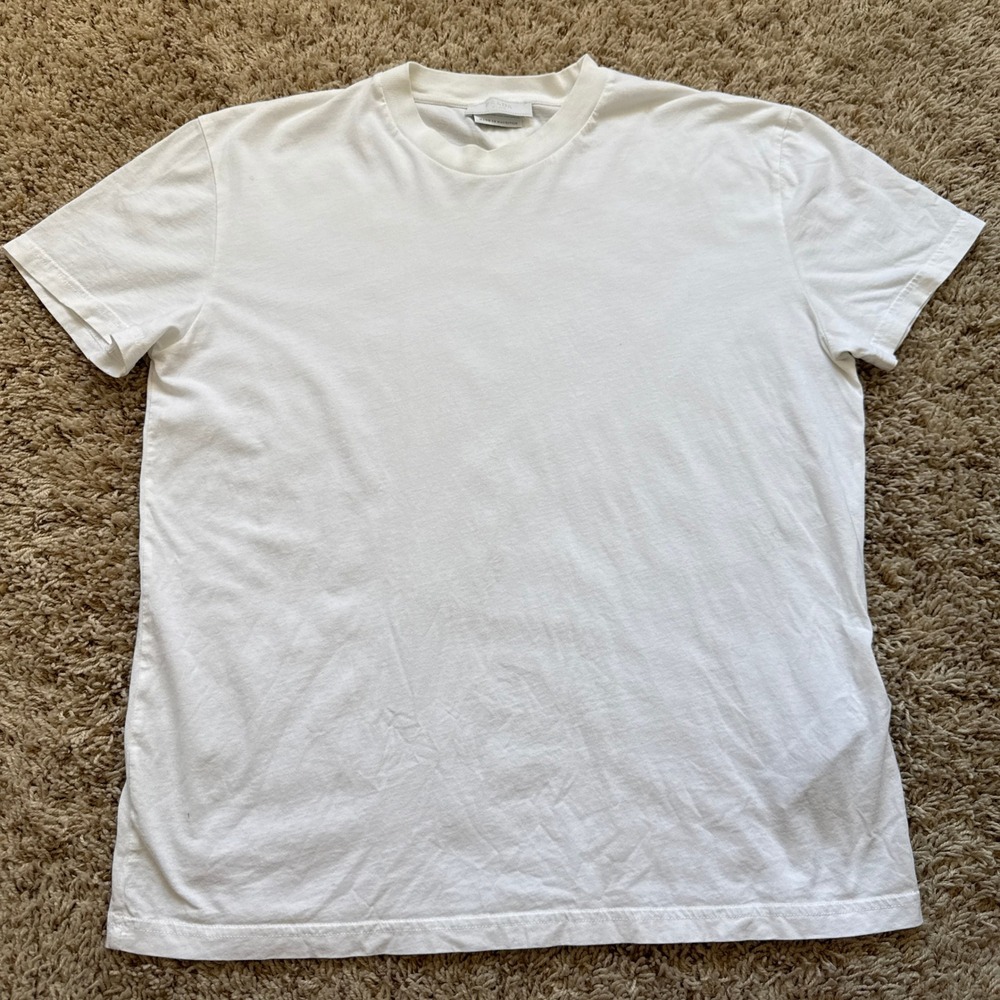 Prada Milano Mens White Cotton Undershirt Crewneck T-Shirt XL UJET ZOOL9 00009